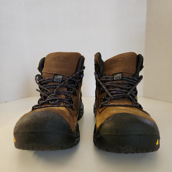 KEEN Utility Mens Work Boots, Bison/Ensign Blue, 9.5 Wide US main image 5